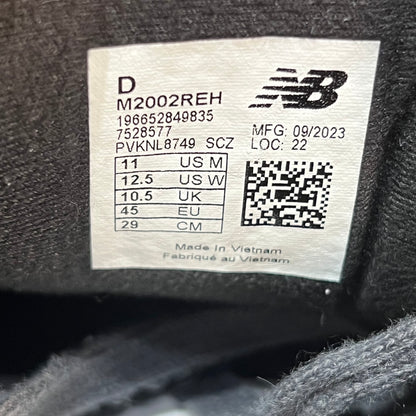 New Balance 2002R Castlerock Black (2023) Size 11 USED s19076