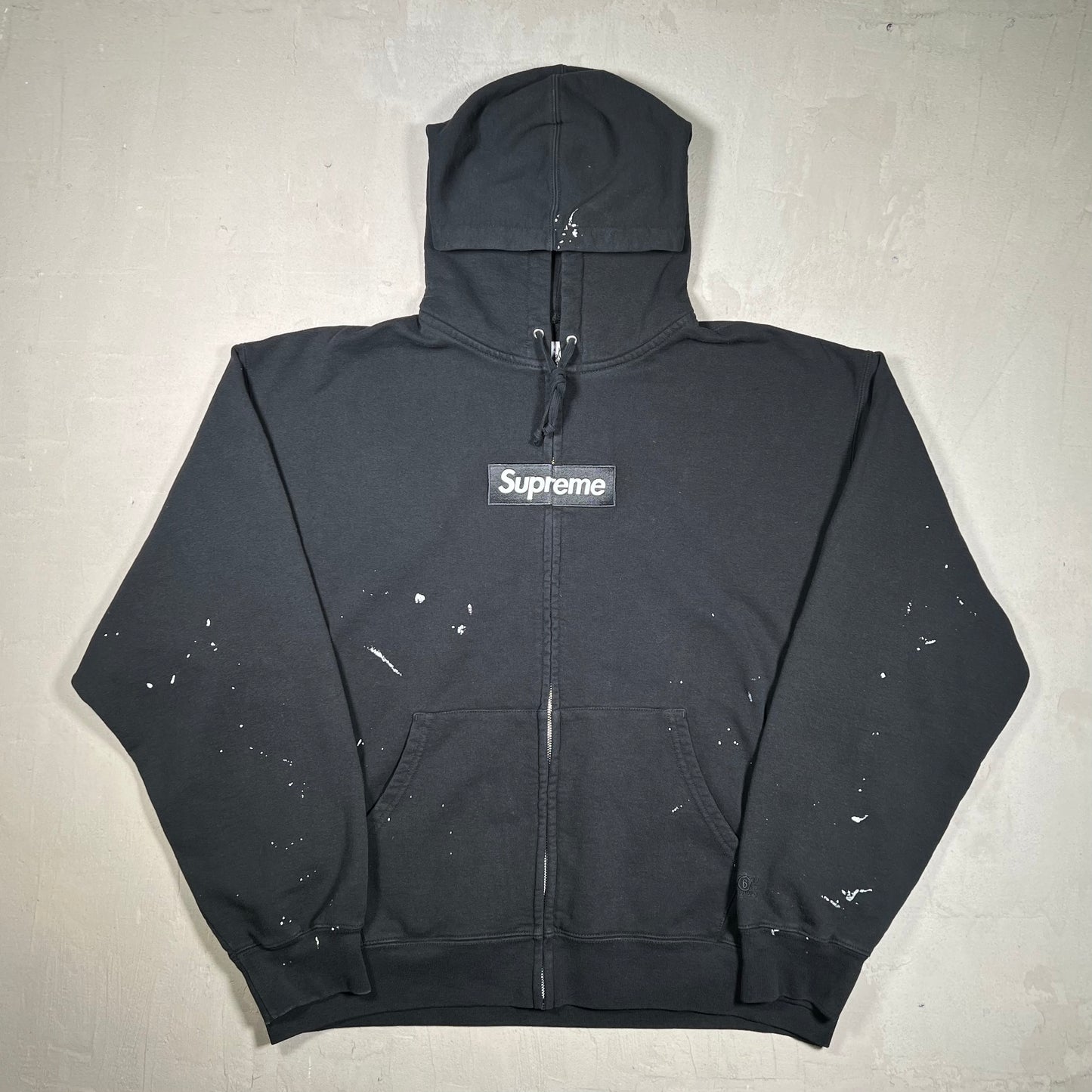 Supreme MM6 Maison Margiela Black Box Logo Zip Up Hoodie Size XXL NEW (2026)
