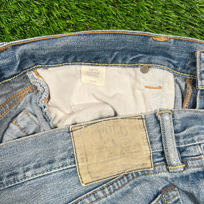 Polo Ralp Lauren Paint Paint Splatter Blue Jeans Size 36 USED v18410
