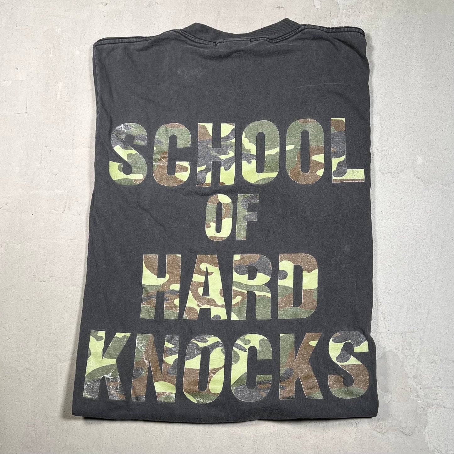 1998 WWF Stone Cold Steve Austin "University School of Hard Knocks" Black Tee Size Large USED v19520