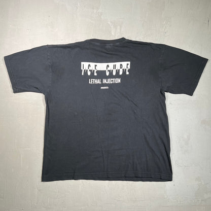 1993 Ice Cube Lethal Injection Black Tee Size XL USED v19461