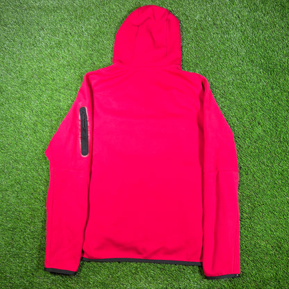 Nike Tech Red on Red Hoodie Size Large USED v16926