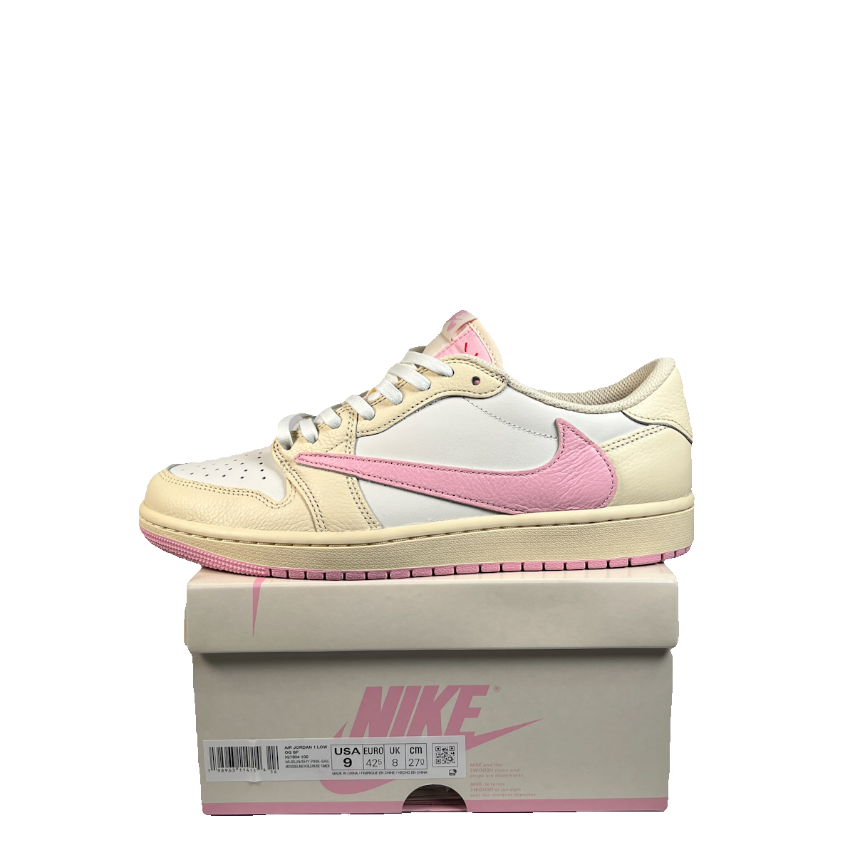 Jordan 1 Low Travis Scott Shy Pink (2026) Size 9 USED s23216