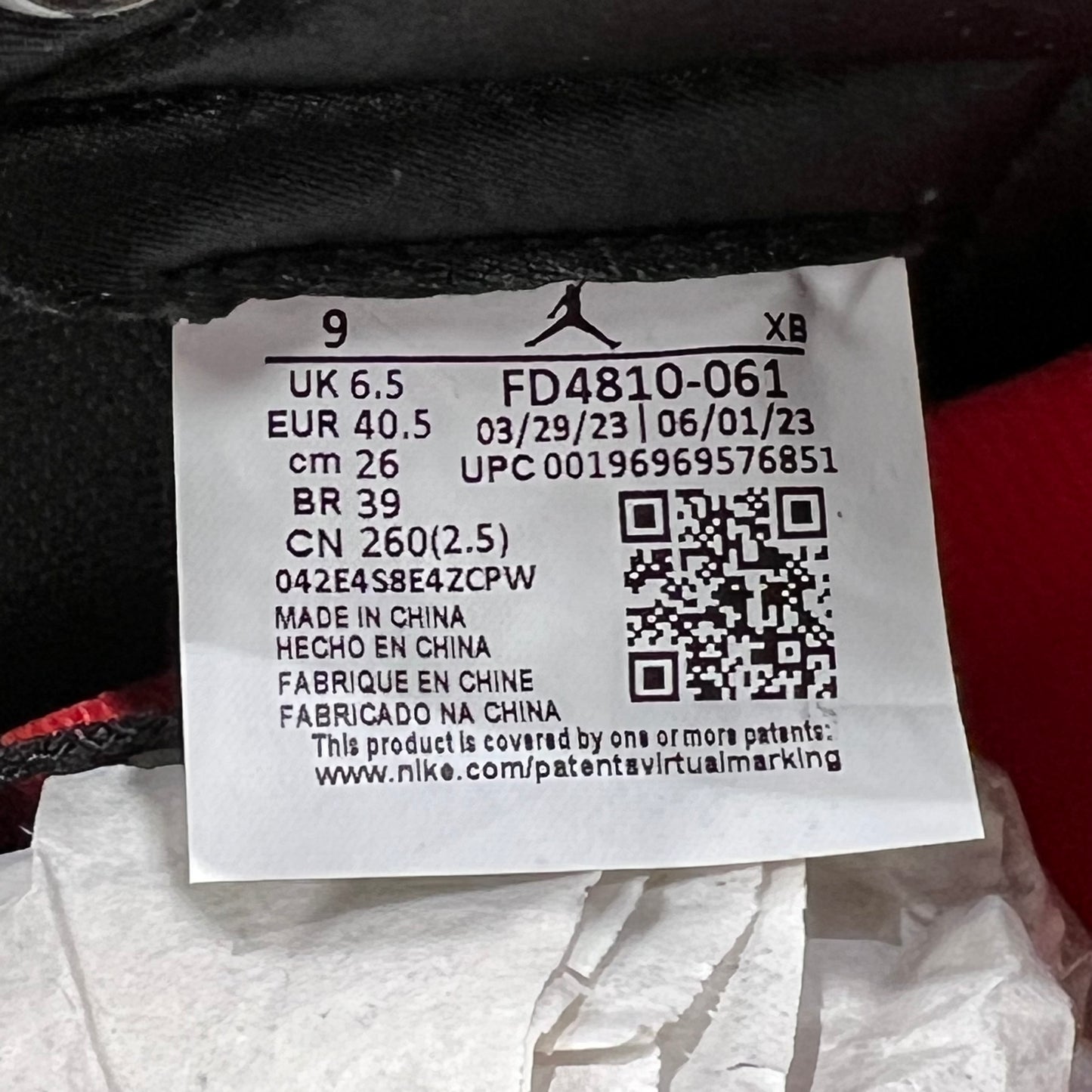 Jordan 1 High Satin Bred (2023) Size 7.5M/9W NEW s20052