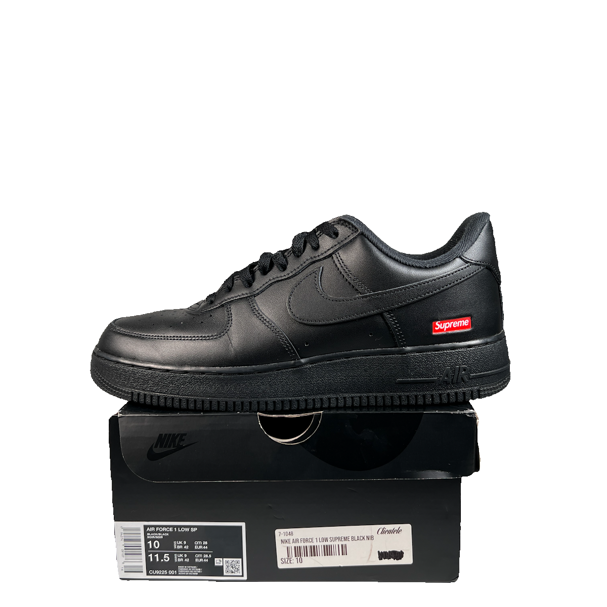 Nike Air Force One Low Supreme Black (2020) Size 10 USED s23271