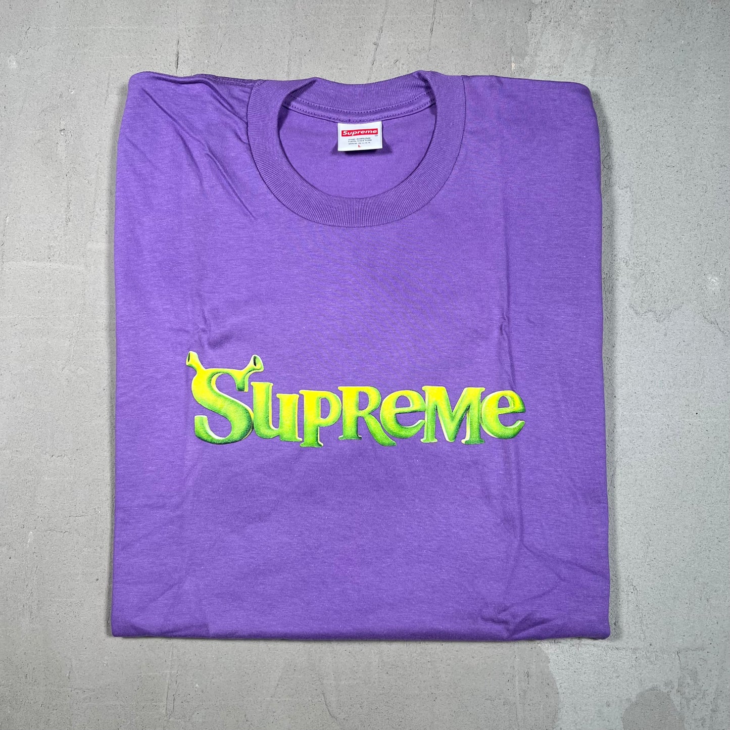 Supreme Shrek Purple Tee Size Large NEW x17154