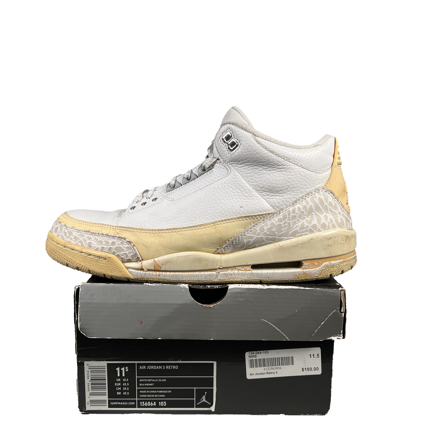 Jordan 3 Pure Money (2007) Size 11.5 USED s19791