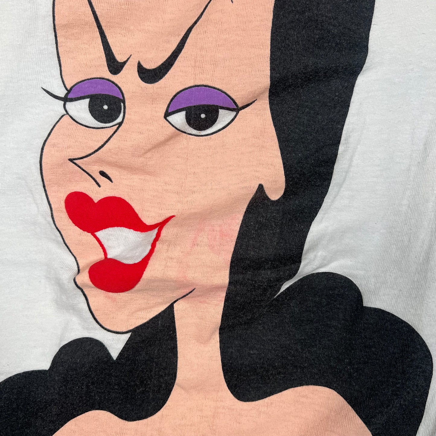 1990 Natasha Fatale Rocky Bullwinckle White Tee Size XL USED v19157