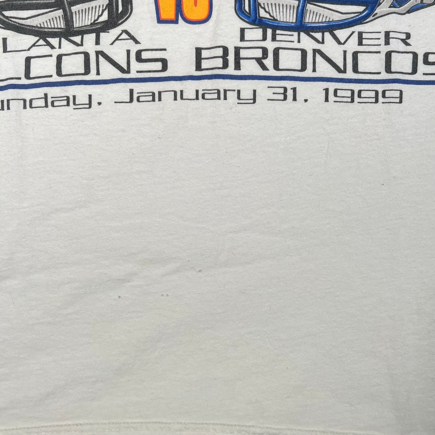 1999 Super Bowl Miami White Tee Size XL USED v17579