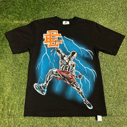 Warren Lotas x Eric Emanuel Black Lightning Tee Size Small USED x14174