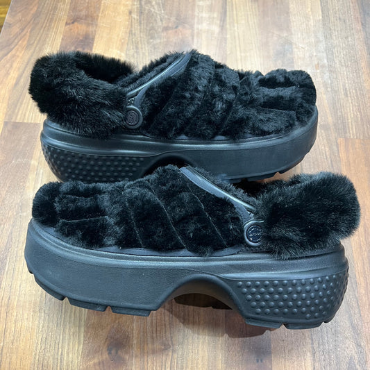 Crocs Stomp Quilted Clog Black Size 12 USED s16281