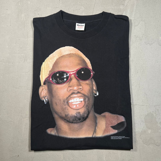 1996 Dennis Rodman Todays Trendz Tee Black Size Large VNDS v12076