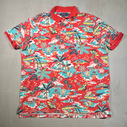 Polo Ralph Lauren "Aloha" Hawaiian Polo Size XL USED v18991