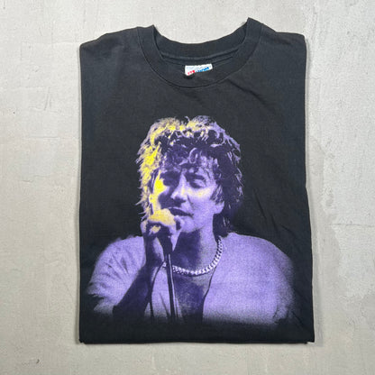 1993 Rod Stewart Unplugged Black Tee Size Small USED v14958