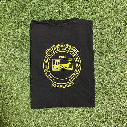1990s "6-Day is the Right Way" Black Tee SIze XL USED v15988