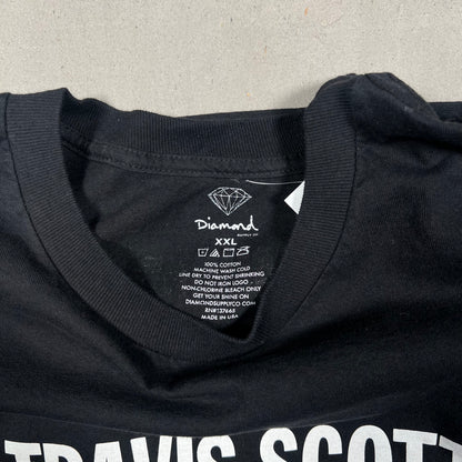 Travis Scott Diamond Supply Black Longsleeve Size XXL USED x15423