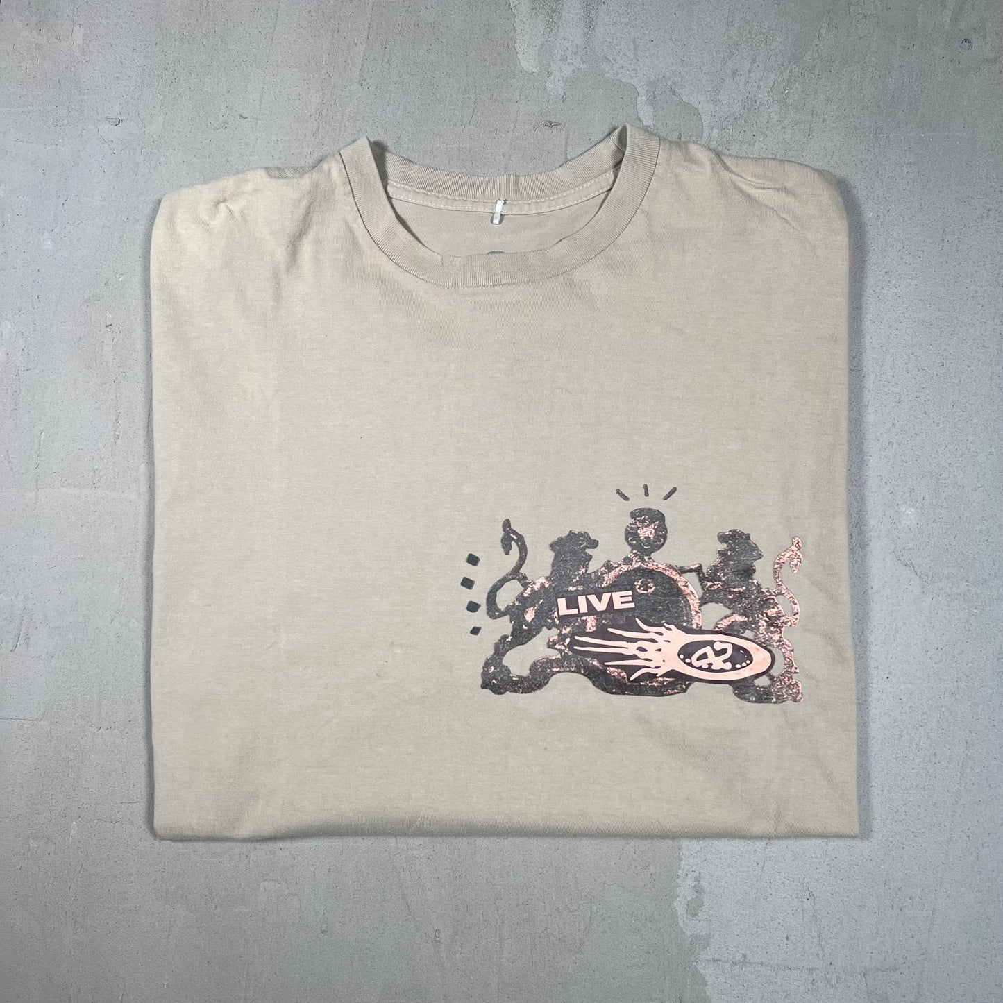 Travis Scott "Live at O2 Arena" Taupre Brown Tee Size XL USED x17351