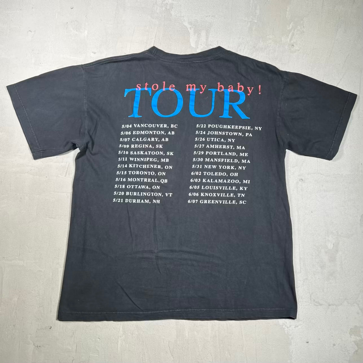 Y2K Matchbox 20 Stle My Baby Black Tee Size Large USED v20122