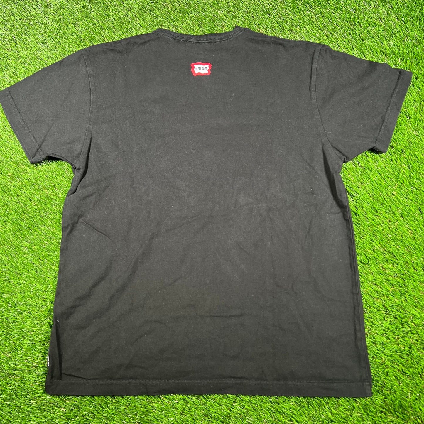 IceCream Black Flower Pot Logo Tee Size Large USED x14813