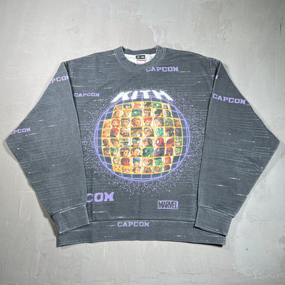 Kith x Marvel vs. Capcom Character Select Vintage Nelson Crewneck Black Size Large X16941