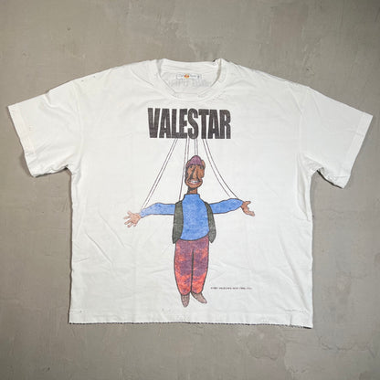 Vale ValeStar Peral Jam White Tee Size Medium USED x17654