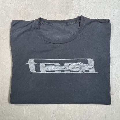 Y2K Tool Los Angeles Washed Black Tee Thrashed Size XL USED v20336
