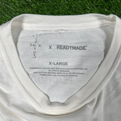 Travis Scott Ready Made Kid Photo White Tee Size XL USED x14531