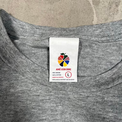 ALD Aime Leon Dore "Aime" Grey Tee Size Large USED x18601
