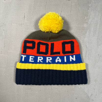 Polo Ralph Lauren Sport "Terrain" Blue/Orange/Green Beanie USED v19004