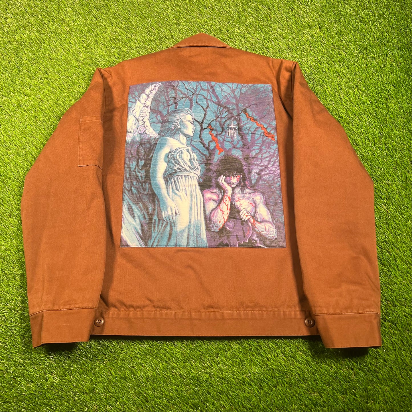 Supreme "The Crow" Brown Work Jacket (2021) Size Small USED x15428