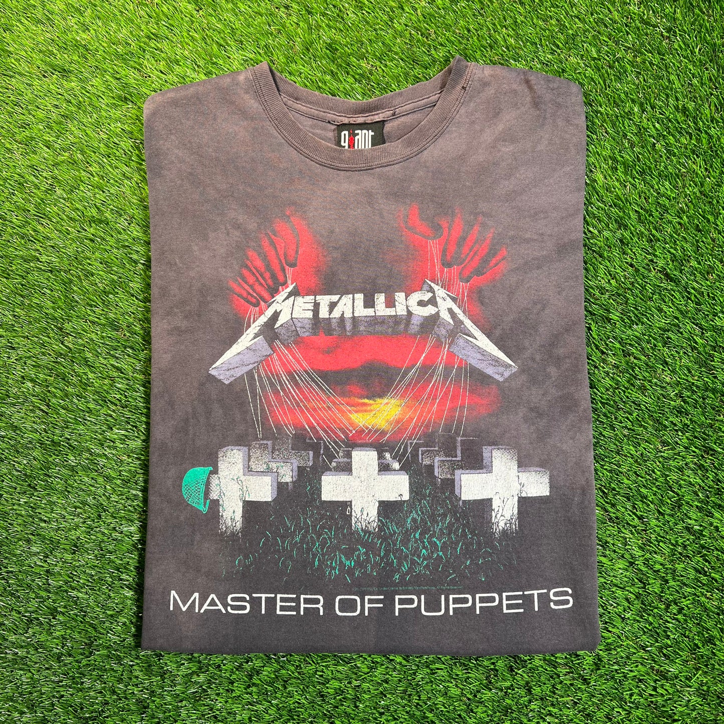 2007 Metallica Master of Puppets Black Tee Size Large USED v18871
