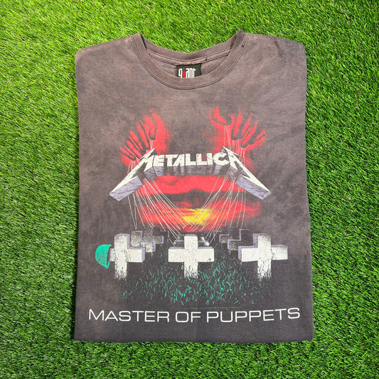 2007 Metallica Master of Puppets Black Tee Size Large USED v18871