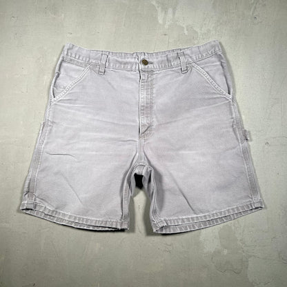 Y2K Carhartt Grey Carpenter Shorts Size 36 USED v19279