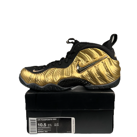 Nike Air Foamposite Pro Metallic Gold (2017) Size 10.5 USED s19593