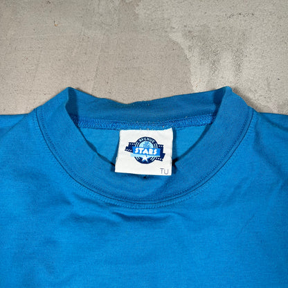 1998 The Simpsons Bart Devil La Nuit Sera Blue Tee Size XL USED v19021