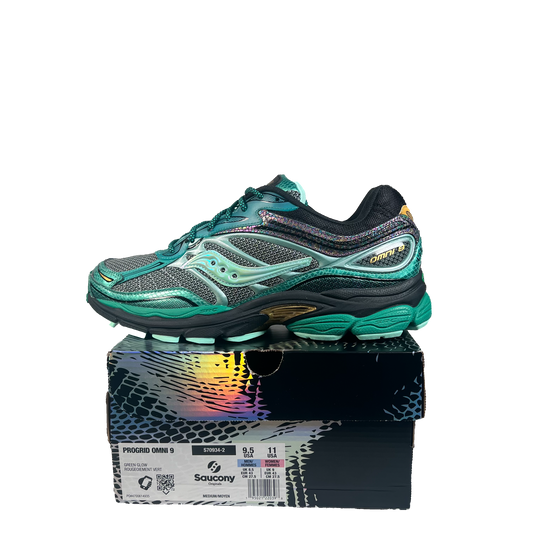 Saucony ProGrid Omni 9 Glowconstrictor Green (2025) Size 9.5 USED s22162