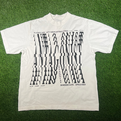 Opium Antagonists 2.0 Tour Merch White Tee Size Medium USED x15345