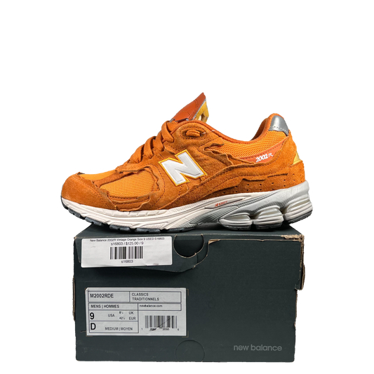 New Balance 2002R Vintage Orange Size 9 USED S16803