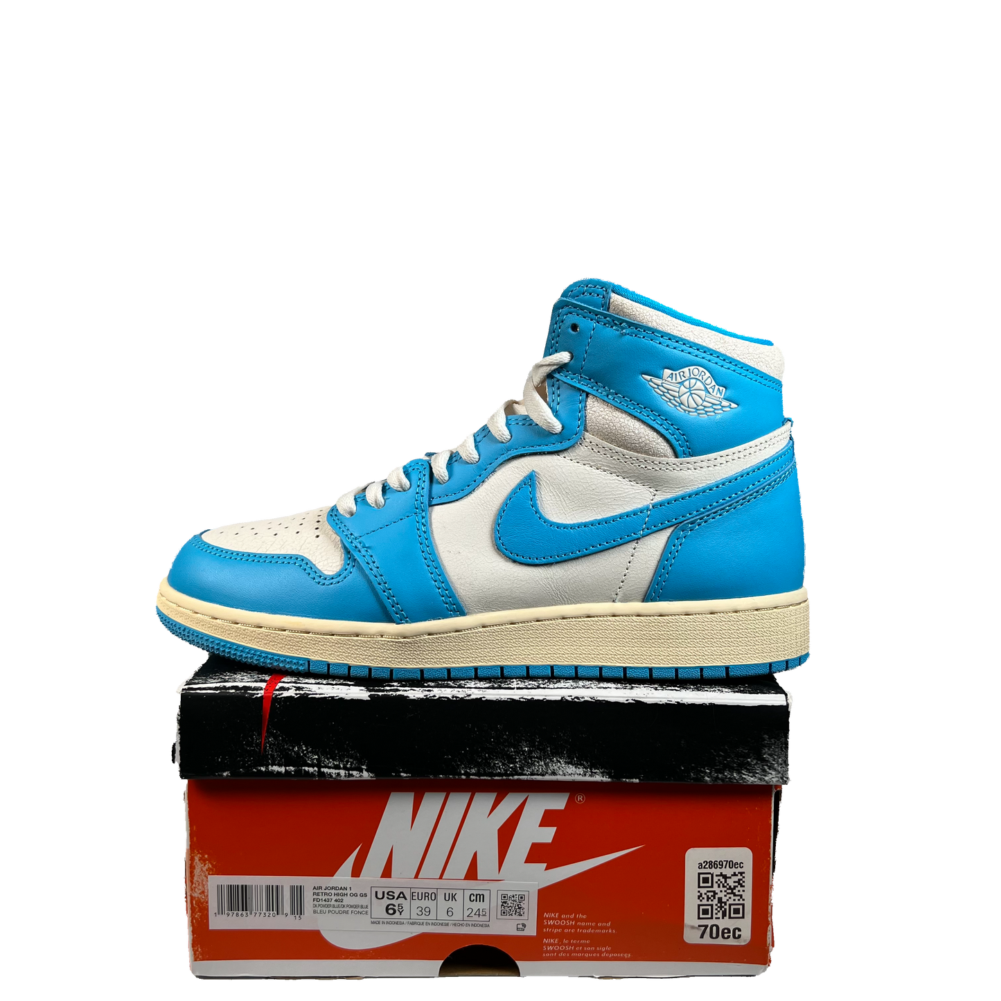 Jordan 1 UNC Reimagined (2025) Size 6.5y USED s22353