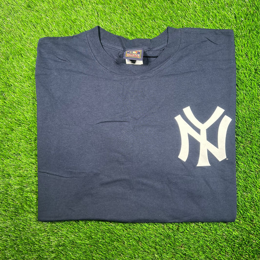 Y2K Yankees Berra 8 Navy Blue Tee Size XXL NEW v18754