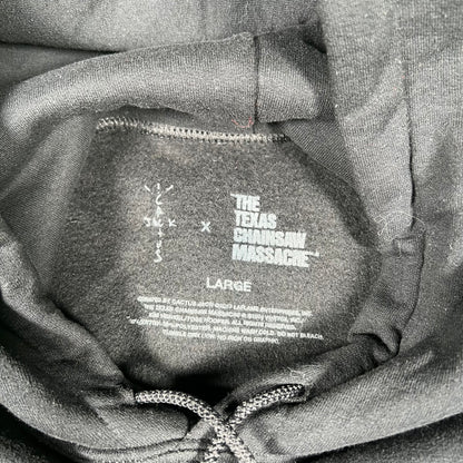 2017 Travis Scott Texas Chainsaw Live In Concert Halloween Black Hoodie Size Large USED x14572