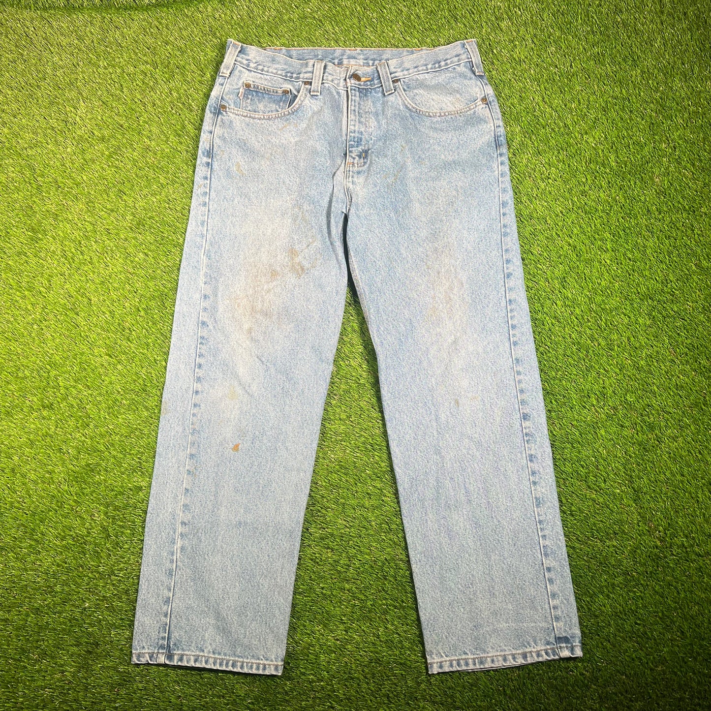 Y2K Carhartt Classic Blue Jeans Size 36x30 USED v17688