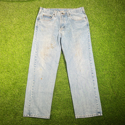 Y2K Carhartt Classic Blue Jeans Size 36x30 USED v17688