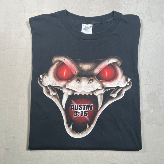 1998 Stone Cold Rattlesnake "Don't Trust Anybody" Black Tee Size XXL USED v19395