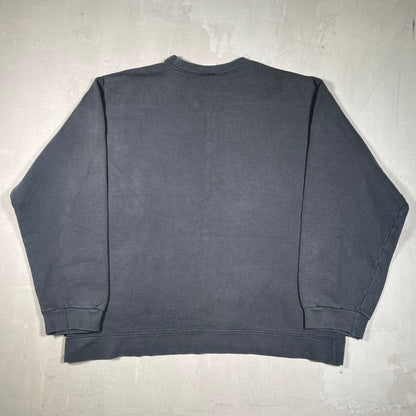 1990s Nike White Tag Black Crewneck Size XL USED v19075