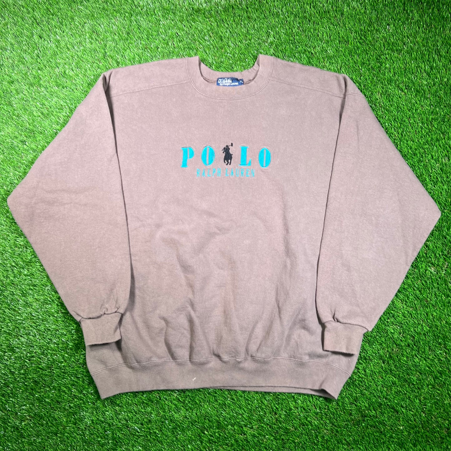 1990s Polo Ralph Lauren Grey Crewneck Size XL USED v18720