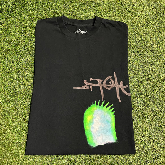 Travis Scott Utopia Green Flash Black Tee Size Medium USED x14225