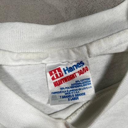 1990s Ren and Stimpy Fire CO White Tee Size XL USED v14240