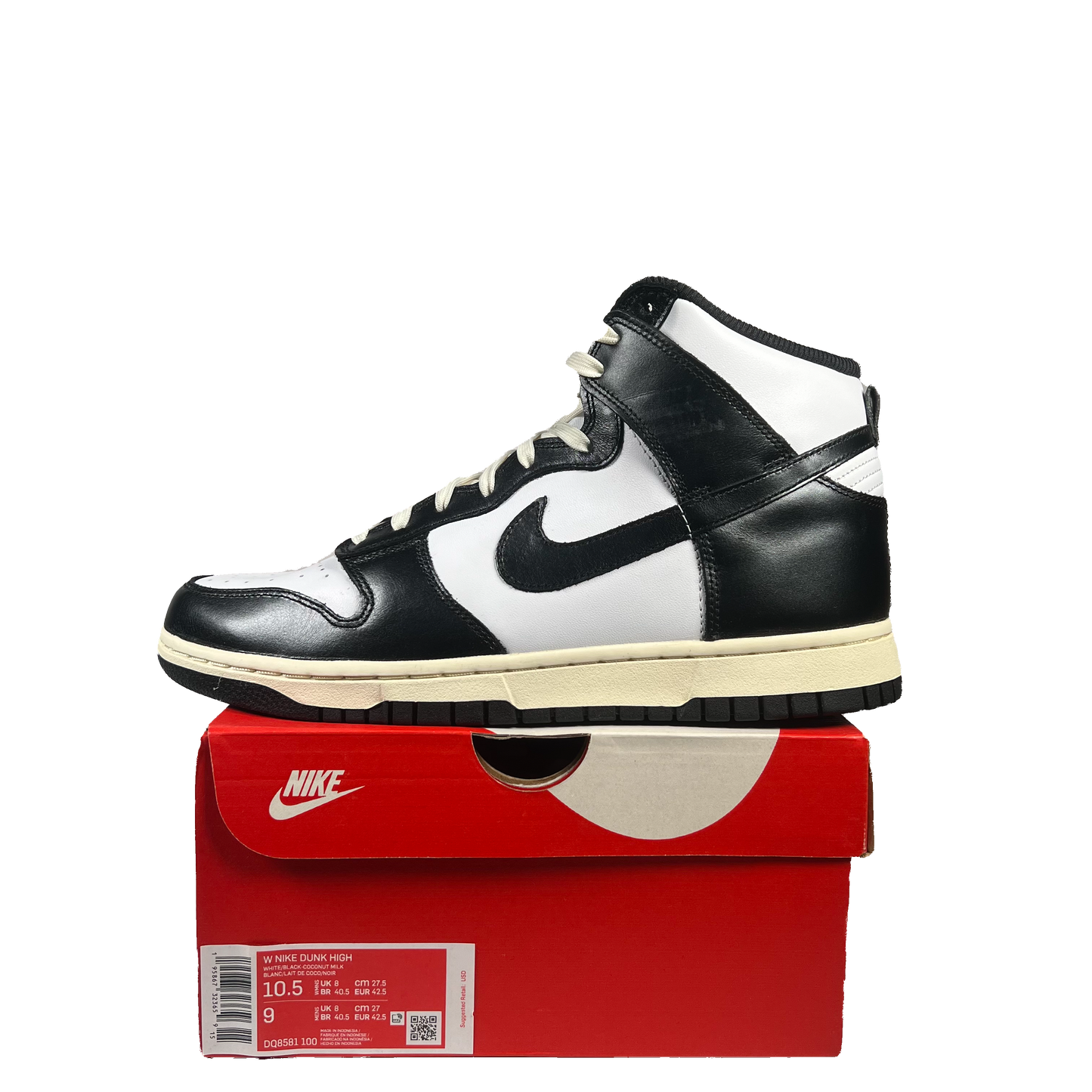 Nike Dunk High Vintage Black (2022) Size 9m / 10.5w NEW s20610