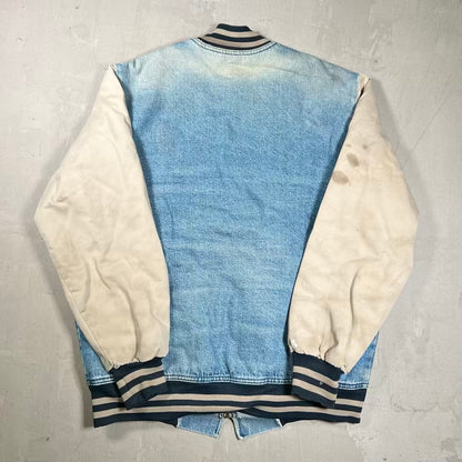 Y2K Dickies RK Electric LLC Blue Denim Jacket Size Large USED v20430